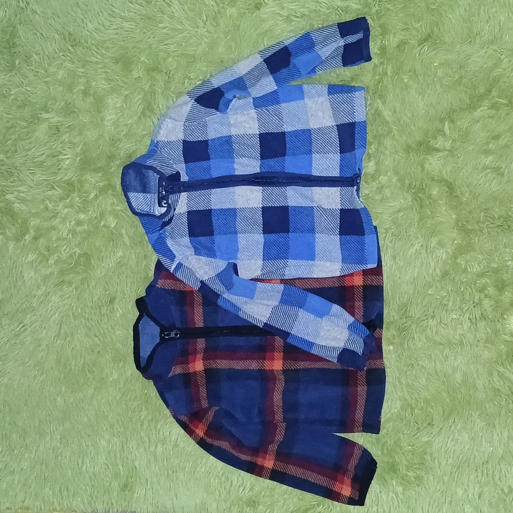 OSHKOSH B'Gosh Buffalo‎ Check Fleece cozy Cozy Size 2T Toddler Boy Jacket Bundle